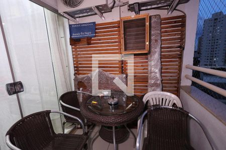 Sacada da Sala/cozinha de apartamento para alugar com 2 quartos, 62m² em Parque Amazonia, Goiânia