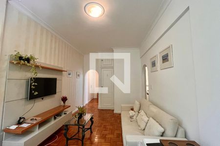 Sala  de apartamento para alugar com 1 quarto, 54m² em Leblon, Rio de Janeiro