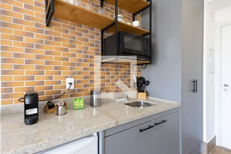 Cozinha de apartamento para alugar com 1 quarto, 24m² em Vila Olímpia, São Paulo