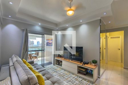 Sala de apartamento para alugar com 3 quartos, 116m² em Guilhermina, Praia Grande