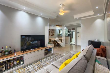 Sala de apartamento para alugar com 3 quartos, 116m² em Guilhermina, Praia Grande