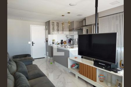 Sala com cozinha americana de apartamento à venda com 2 quartos, 58m² em Penha de França, São Paulo