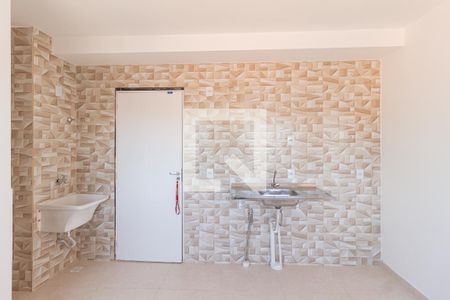 Sala e cozinha de apartamento para alugar com 2 quartos, 35m² em Vila Sul Americana, Carapicuíba