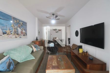 Sala de apartamento para alugar com 1 quarto, 65m² em Tortuga, Guarujá