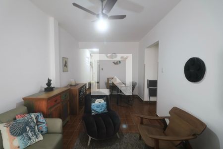 Sala de apartamento para alugar com 1 quarto, 65m² em Tortuga, Guarujá