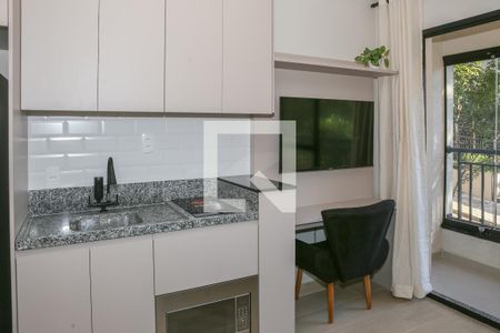Sala e Cozinha de apartamento à venda com 1 quarto, 31m² em Perdizes, São Paulo