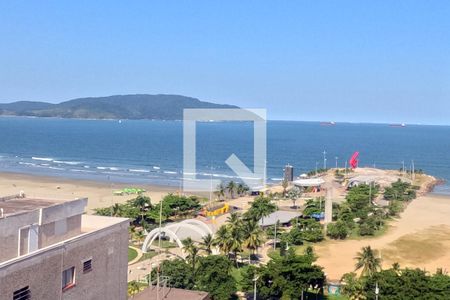 Vista Direita da Sala/Quarto de kitnet/studio para alugar com 1 quarto, 45m² em José Menino, Santos