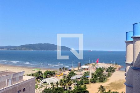 Vista Esquerda da Sala/Quarto de kitnet/studio para alugar com 1 quarto, 45m² em José Menino, Santos