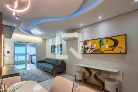 Sala de apartamento para alugar com 3 quartos, 115m² em Nova Mirim, Praia Grande