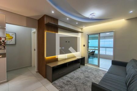 Sala de apartamento para alugar com 3 quartos, 115m² em Nova Mirim, Praia Grande