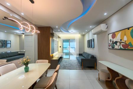 Sala de apartamento para alugar com 3 quartos, 115m² em Nova Mirim, Praia Grande