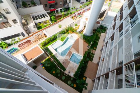 Vista da Sacada da Sala/Cozinha de apartamento para alugar com 1 quarto, 27m² em Planalto Paulista, São Paulo