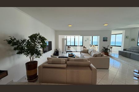 Sala de apartamento para alugar com 4 quartos, 230m² em Morro do Maluf, Guarujá