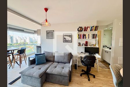 Sala de apartamento para alugar com 1 quarto, 45m² em Brooklin, São Paulo