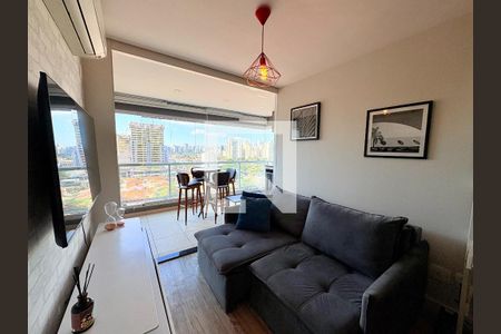 Sala de apartamento para alugar com 1 quarto, 45m² em Brooklin, São Paulo