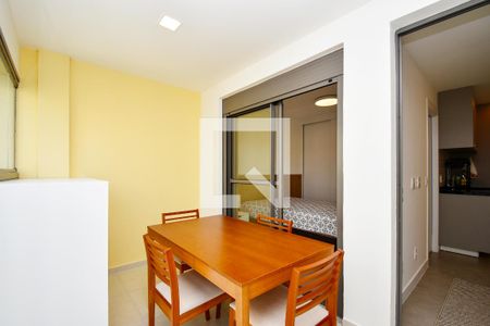varanda sala de jantar de kitnet/studio para alugar com 1 quarto, 37m² em Pompeia, São Paulo