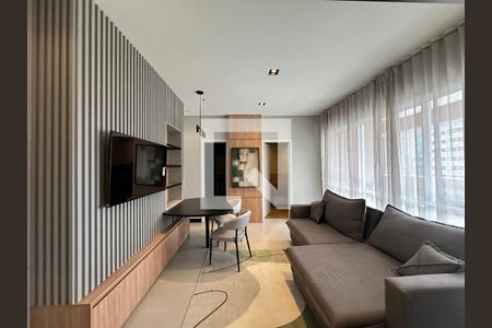 Sala de apartamento para alugar com 1 quarto, 55m² em Alphaville, Barueri