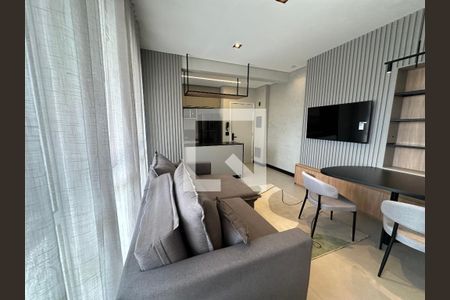 Sala de apartamento para alugar com 1 quarto, 55m² em Alphaville, Barueri