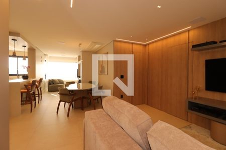 Sala de apartamento à venda com 3 quartos, 113m² em Vila Bastos, Santo André