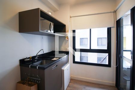 Cozinha de kitnet/studio para alugar com 1 quarto, 26m² em Vila Olímpia, São Paulo