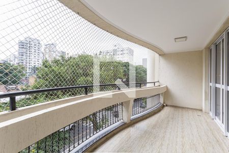 Varanda da Sala de apartamento para alugar com 4 quartos, 162m² em Moema, São Paulo