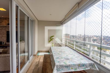 Varanda da sala  de apartamento à venda com 2 quartos, 85m² em Centro, Diadema