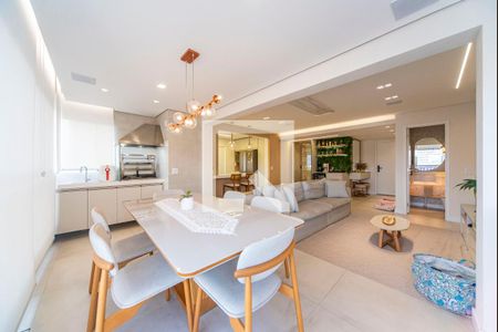 Varanda Gourmet de apartamento à venda com 4 quartos, 128m² em Vila Assunção, Santo André