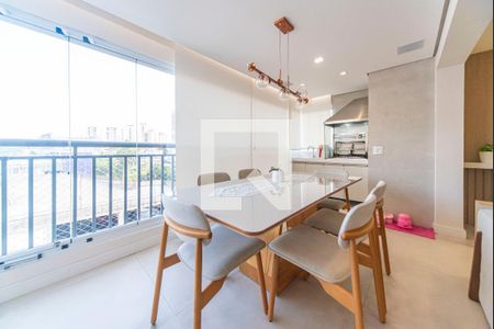 Varanda Gourmet de apartamento à venda com 4 quartos, 128m² em Vila Assunção, Santo André