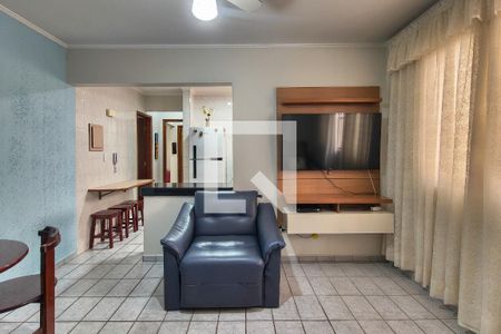 Sala de apartamento para alugar com 2 quartos, 62m² em Guilhermina, Praia Grande