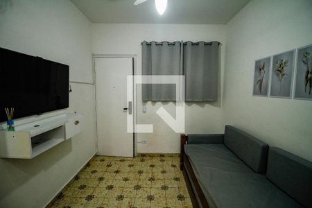 Sala de apartamento para alugar com 1 quarto, 35m² em Aviação, Praia Grande
