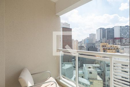Varanda da Sala de apartamento para alugar com 1 quarto, 46m² em Bela Vista, São Paulo