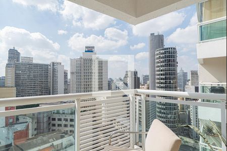 Varanda da Sala de apartamento para alugar com 1 quarto, 46m² em Bela Vista, São Paulo