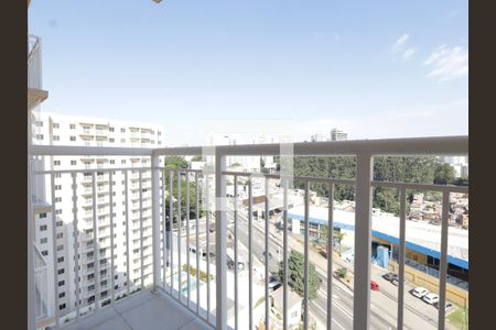 Varanda da Sala de apartamento à venda com 1 quarto, 28m² em Morumbi, São Paulo