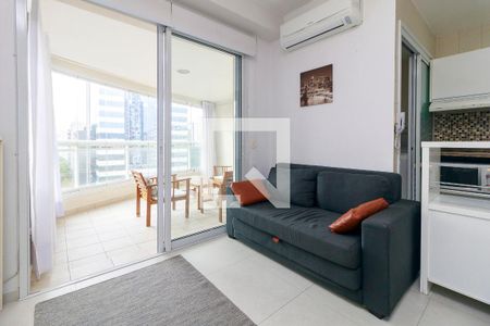 Sala de apartamento para alugar com 1 quarto, 62m² em Cidade Monções, São Paulo