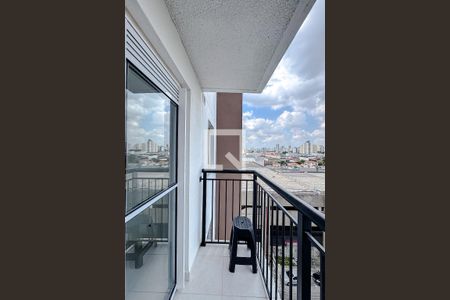 Varanda da Sala de apartamento para alugar com 1 quarto, 27m² em Brás, São Paulo