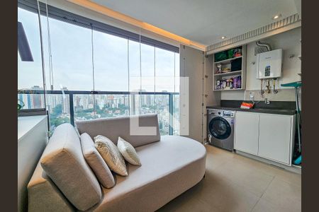 Sala/Cozinha de apartamento para alugar com 1 quarto, 39m² em Brooklin, São Paulo