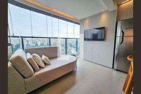 Sala/Cozinha de apartamento para alugar com 1 quarto, 39m² em Brooklin, São Paulo