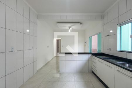 Cozinha de casa para alugar com 2 quartos, 100m² em Balneario Japurá, Praia Grande