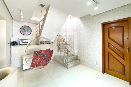 Hall da Escada de apartamento à venda com 5 quartos, 340m² em Santo Antônio, Belo Horizonte