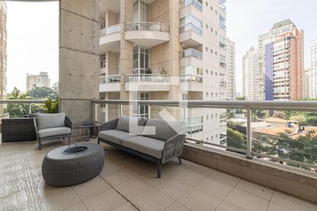Varanda da Sala de apartamento para alugar com 2 quartos, 151m² em Vila Nova Conceição, São Paulo