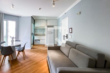 Sala / Cozinha de apartamento à venda com 1 quarto, 48m² em Consolação, São Paulo