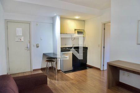 Sala e Cozinha de kitnet/studio à venda com 1 quarto, 40m² em Barro Preto, Belo Horizonte