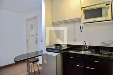 Sala e Cozinha de kitnet/studio à venda com 1 quarto, 40m² em Barro Preto, Belo Horizonte