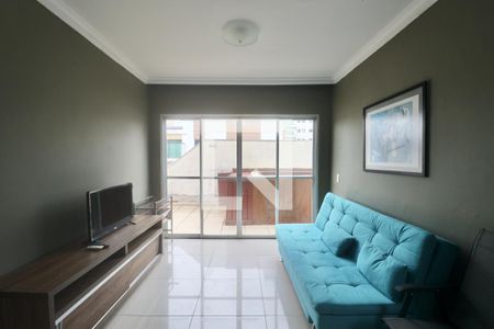 Sala de apartamento para alugar com 3 quartos, 125m² em Jardim Praiano, Guarujá