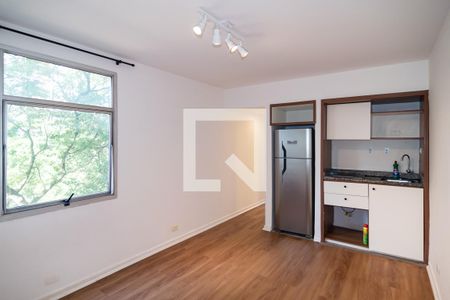 Sala / Cozinha de apartamento para alugar com 1 quarto, 35m² em Consolação, São Paulo