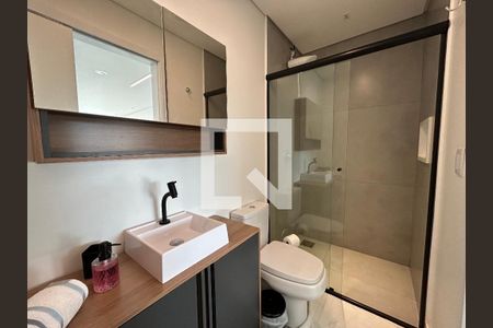 Banheiro suíte de apartamento para alugar com 1 quarto, 50m² em Lagoa Pequena, Florianópolis