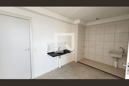 Cozinha de apartamento à venda com 1 quarto, 35m² em Santa Maria, Santo André