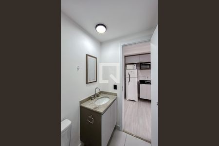 Banheiro de kitnet/studio à venda com 1 quarto, 21m² em Belenzinho, São Paulo