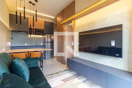 Sala/Cozinha de apartamento para alugar com 1 quarto, 32m² em Pinheiros, São Paulo