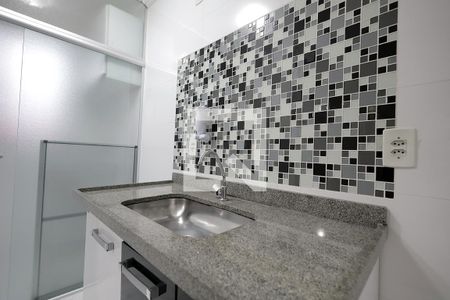 Cozinha de apartamento para alugar com 2 quartos, 49m² em Parque Sao Vicente, Santo André